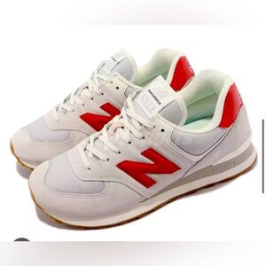 New Balance 574 Red Alloy Women Size 9